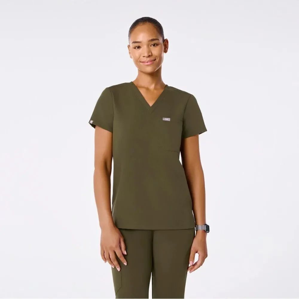 NWT Figs Catarina One-Pocket Scrub Top Spruce